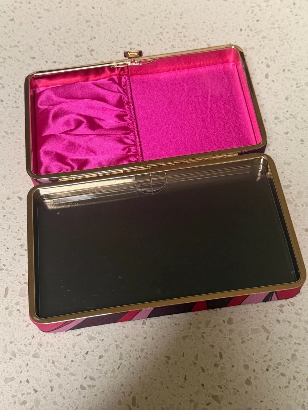 & Other Stories Pink and Magenta Printed Cosmetic Case